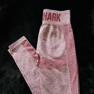 Gymshark Marl Pink Leggings with Red Logo
